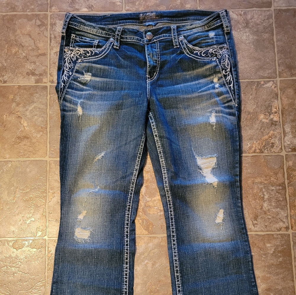 W16/31L Silver Jeans - Tuesday Mid Boot